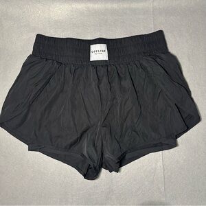Aerie Offline The Hugger Shorts Black Size L